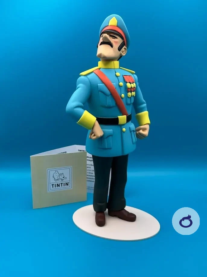General Alcazar-Statuette aus dem Imaginären Museum von Tim und Struppi